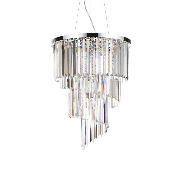 Carlton SP12 - Ideal Lux - lampa wisząca – kolor Chrom (nr kat. 166247)