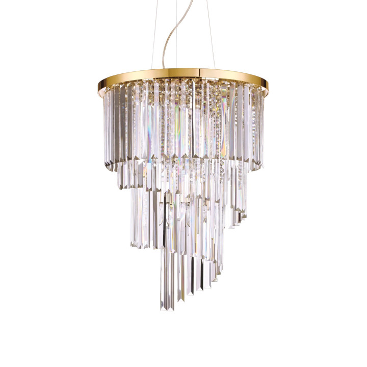 Carlton SP12 - Ideal Lux - lampa wisząca – kolor Złoty (nr kat. 213521)