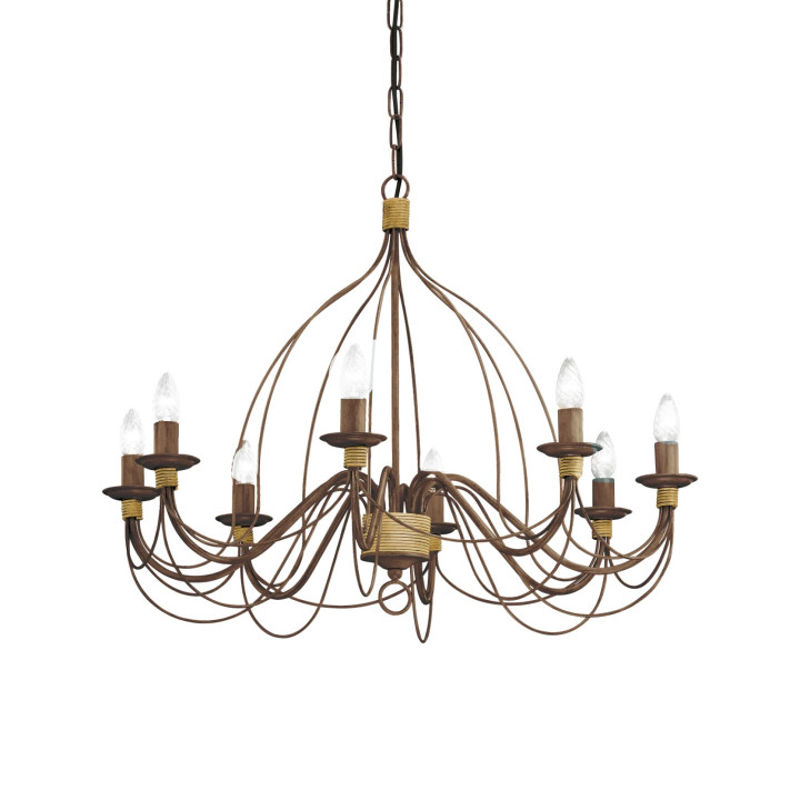 Corte SP8 - Ideal Lux - lampa wisząca – kolor Rdzawy (nr kat. 057194)
