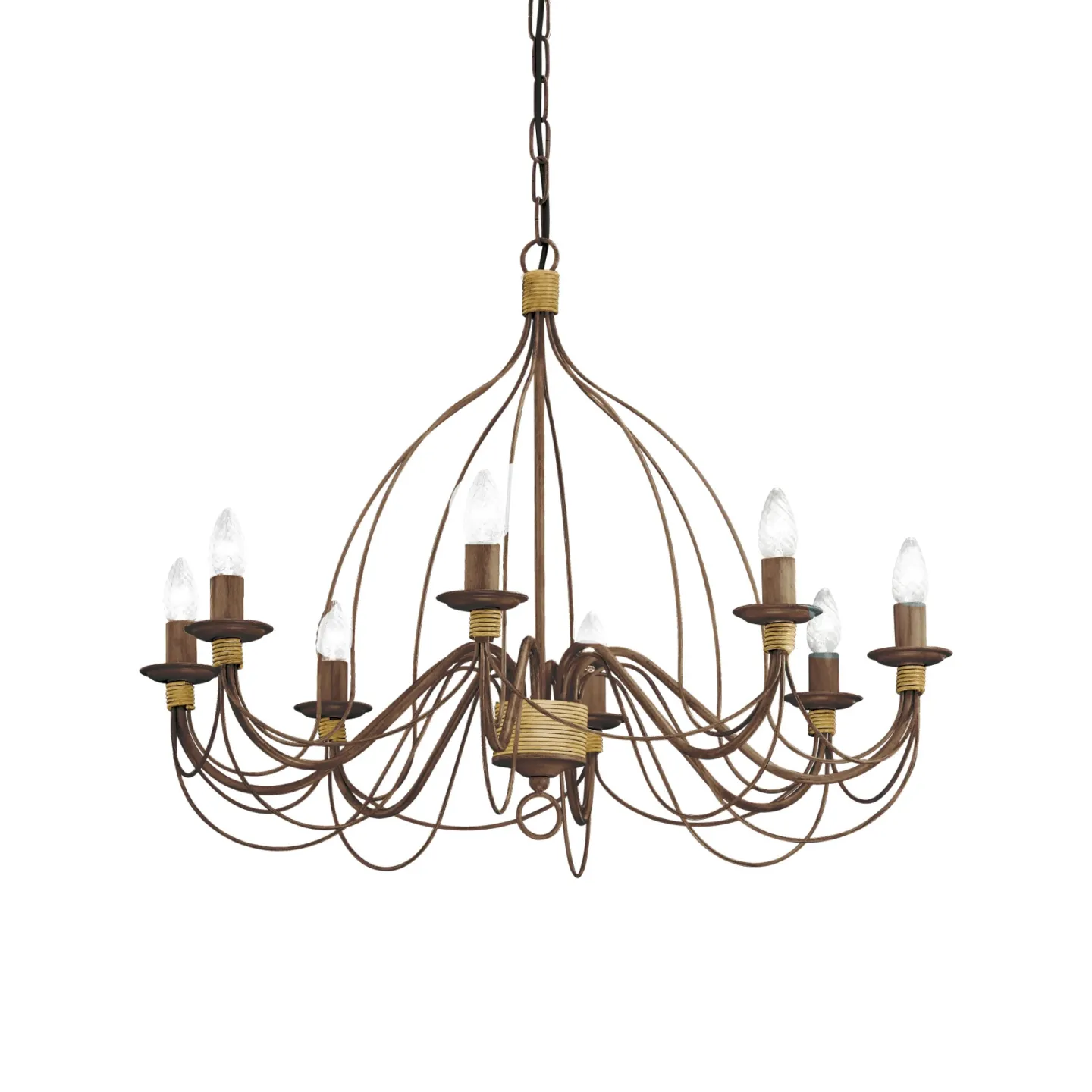 Corte SP8 - Ideal Lux - lampa wisząca – kolor Rdzawy (nr kat. 057194)