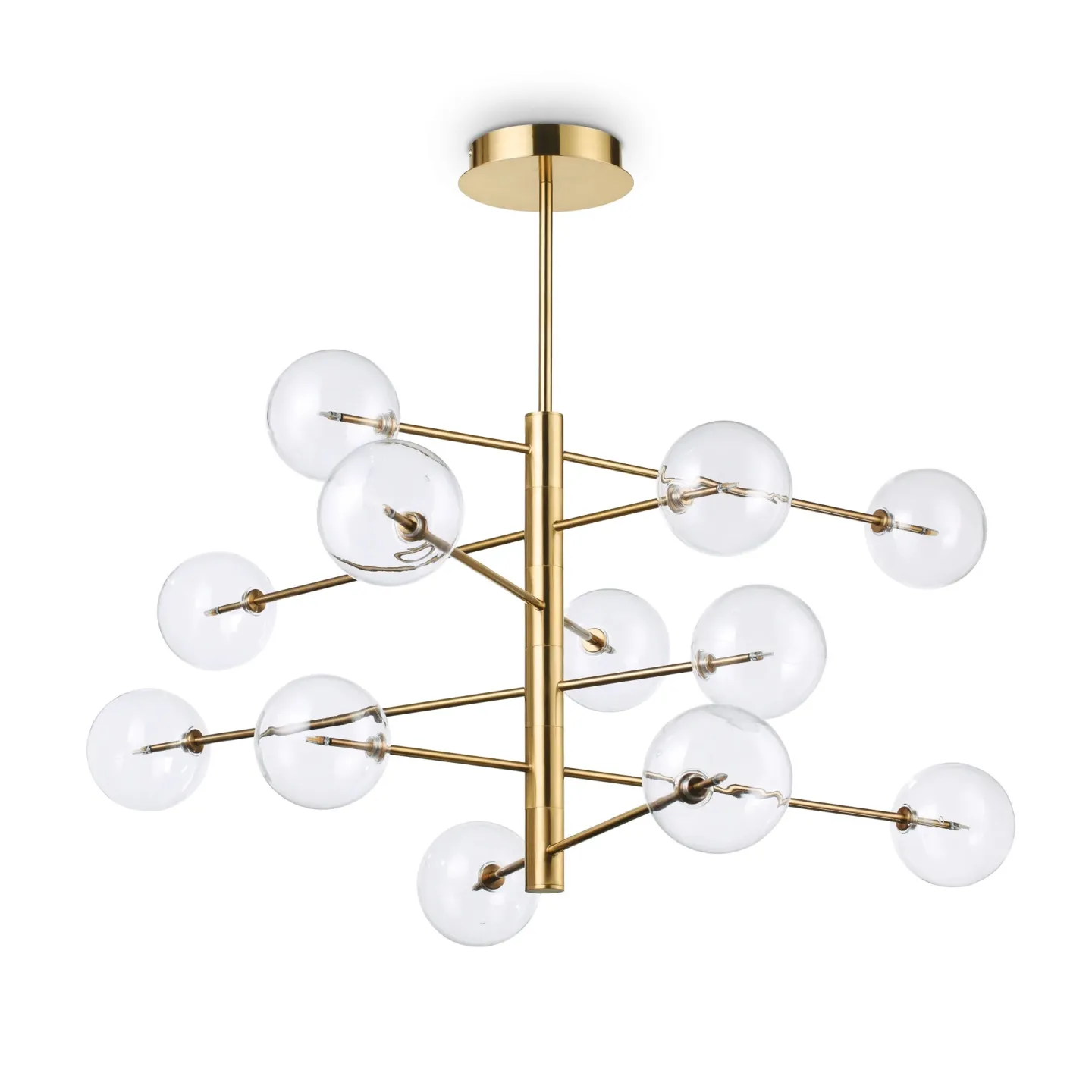 Equinoxe SP12 - Ideal Lux - lampa wisząca – kolor Mosiądz (nr kat. 200125)