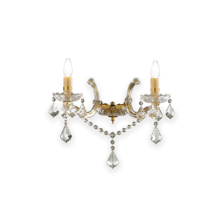 Florian AP2 - Ideal Lux - kinkiet – kolor Złoty (nr kat. 035659)