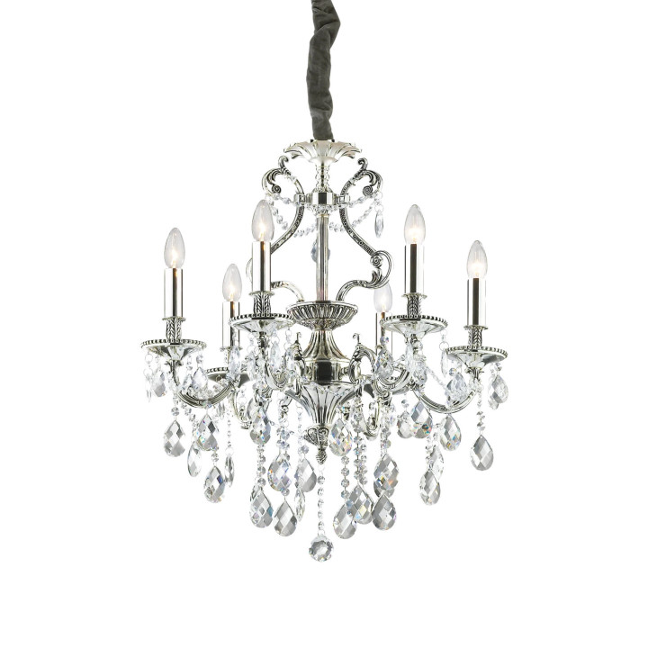Gioconda SP6 - Ideal Lux - lampa wisząca – kolor Srebrny (nr kat. 044927)