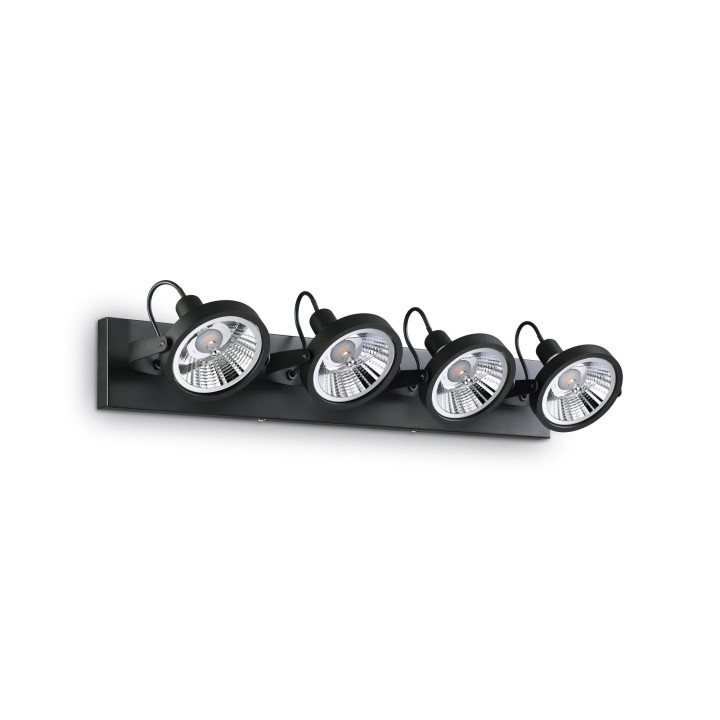 Glim PL4 - Ideal Lux - plafon – kolor Czarny (nr kat. 200255)