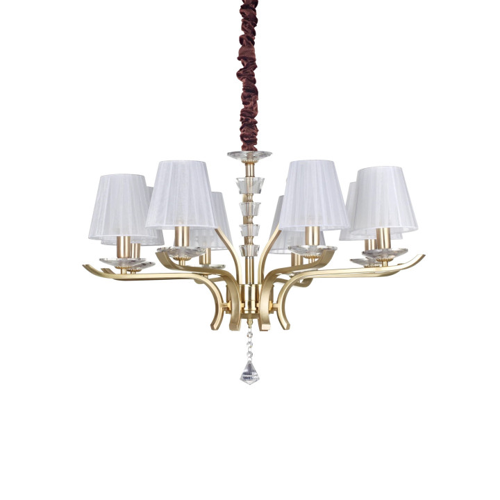 Pegaso SP8 - Ideal Lux - lampa wisząca – kolor Mosiądz (nr kat. 197739)