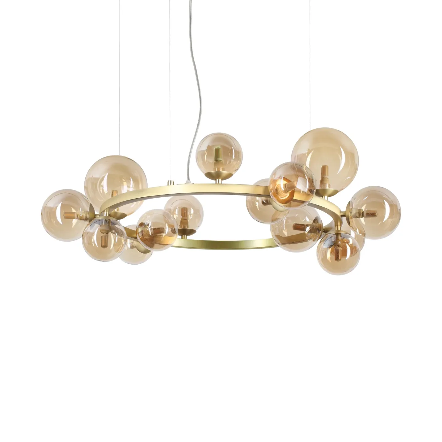 Perlage SP14 - Ideal Lux - lampa wisząca – kolor Bursztynowy (nr kat. 322797)