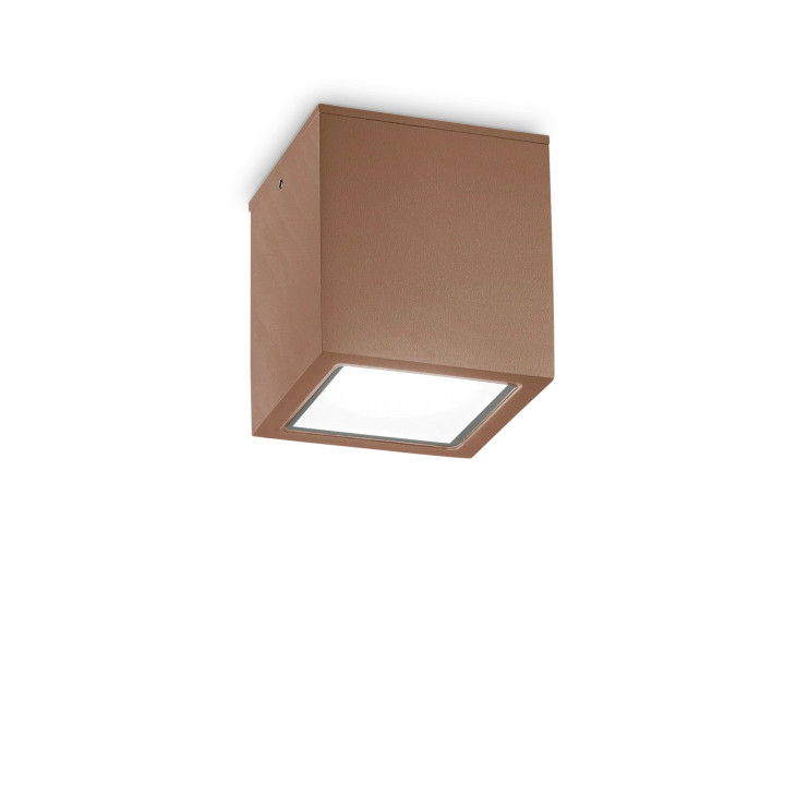 Techo PL1 Square D15 - Ideal Lux - plafon zewnętrzny – kolor Kawowy (coffee) (nr kat. 251547)
