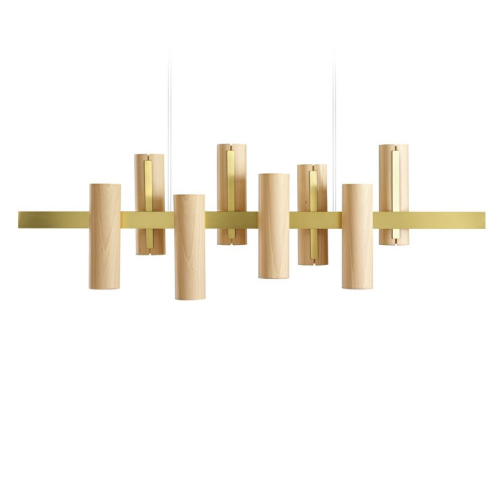 Black Note Keys - LZF - lampa wisząca – kolor Buk naturalny (nr kat. BKNT KS S GD LED DIM0-10V 22)