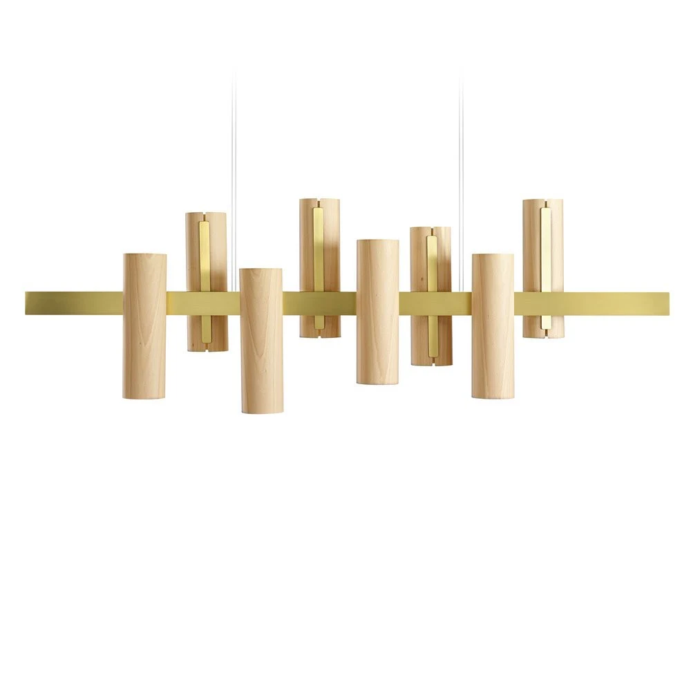Black Note Keys - LZF - lampa wisząca – kolor Buk naturalny (nr kat. BKNT KS S GD LED DIM0-10V 22)