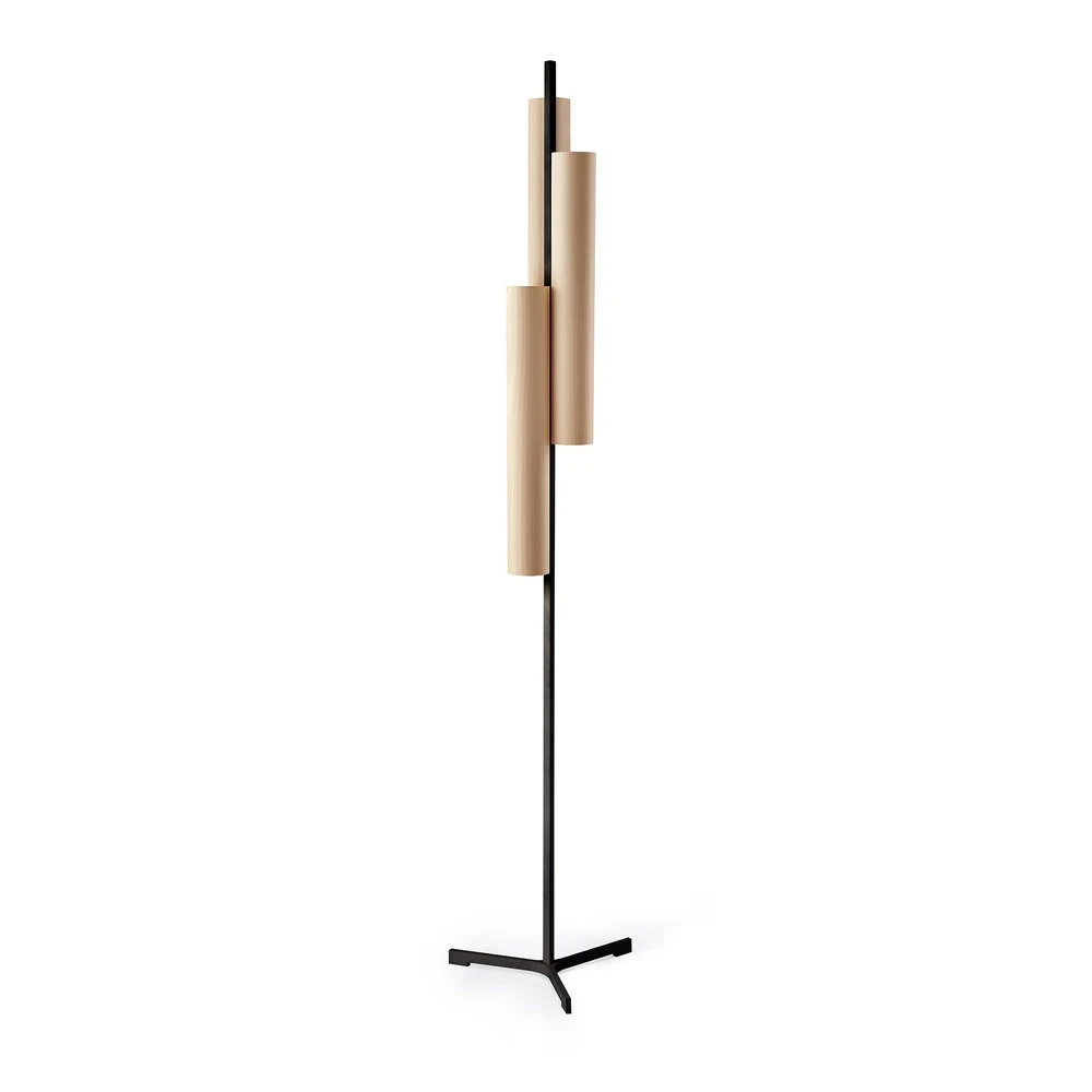 Black Note Triplet - LZF - lampa podłogowa – kolor Buk naturalny (nr kat. BKNT TR P BK LED 22)