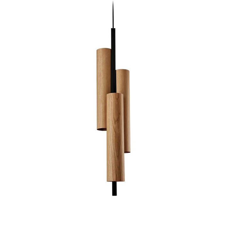Black Note Triplet - LZF - lampa wisząca – kolor Wiśnia naturalna (nr kat. BKNT TR S BK LED DIM0-10V 21)