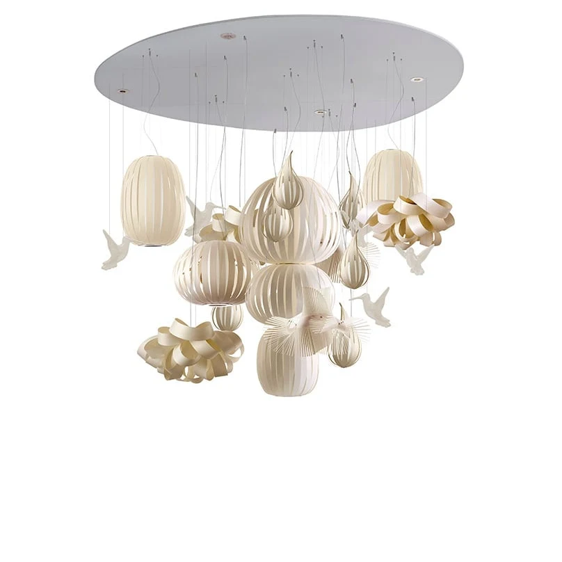 Candelabro - LZF - lampa wisząca – kolor Biel kości słoniowej (nr kat. CLBO 15 TOT3 LED DIM WB 20)