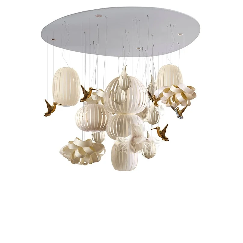 Candelabro - LZF - lampa wisząca – kolor Biel kości słoniowej (nr kat. CLBO 15 TOT3 LED DIM GB 20)