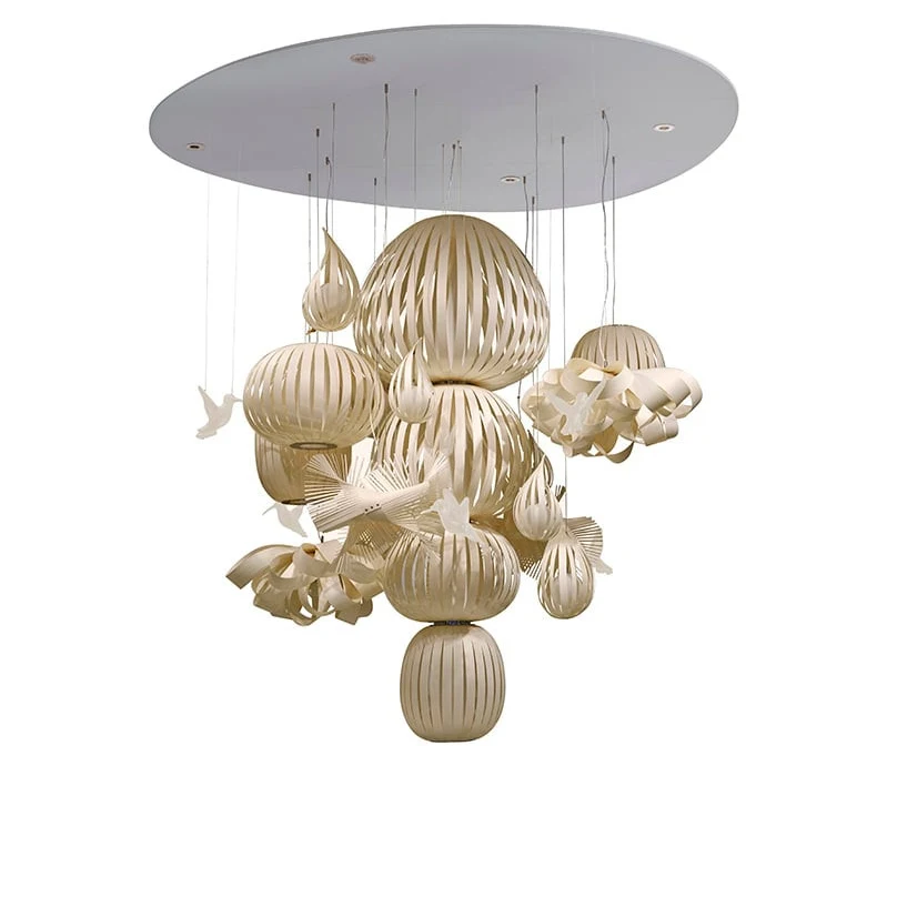 Candelabro - LZF - lampa wisząca – kolor Biel kości słoniowej (nr kat. CLBO 15 TOT4 LED DIM WB 20)