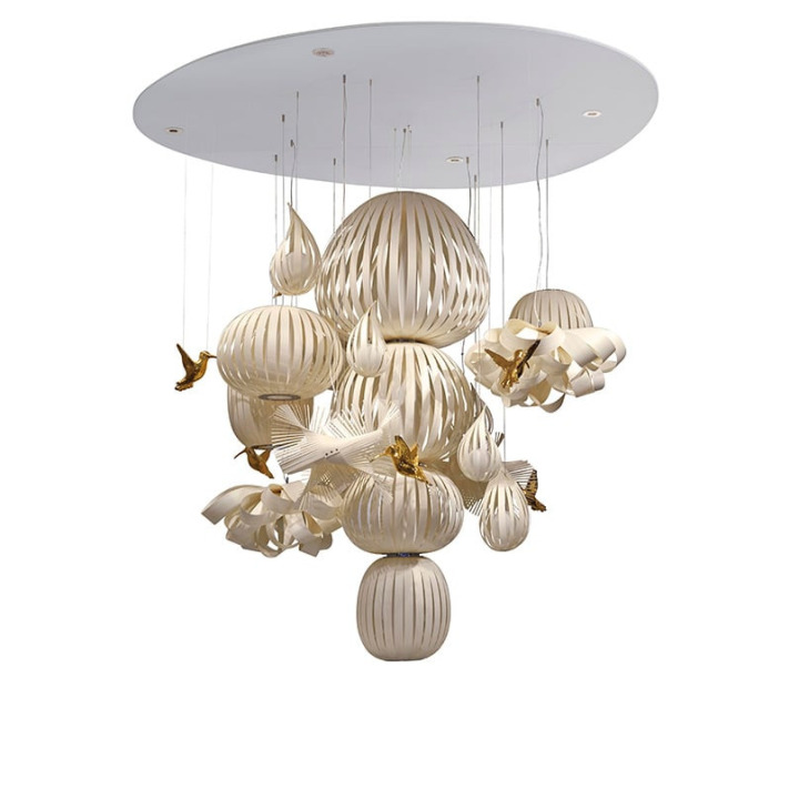 Candelabro - LZF - lampa wisząca – kolor Biel kości słoniowej (nr kat. CLBO 15 TOT4 LED DIM GB 20)