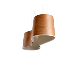 New Wave - LZF - lampa wisząca – kolor Wiśnia naturalna / biel kości słoniowej (nr kat. NWAV S 21-20)