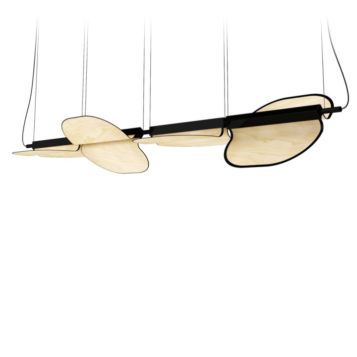 Omma - LZF - lampa wisząca – kolor Biel naturalna (nr kat. OM S2X2 BK LED DIM0-10V 23)