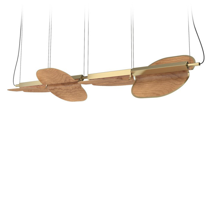 Omma - LZF - lampa wisząca – kolor Wiśnia naturalna (nr kat. OM S2X2 GD LED DIMDALI 21)