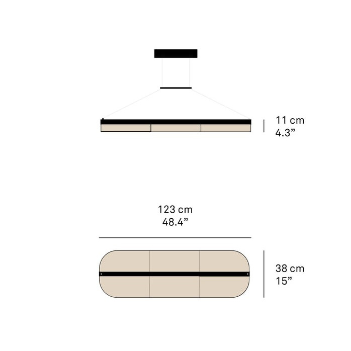 Omma Long Leaf - LZF - lampa wisząca – zdjęcie 5