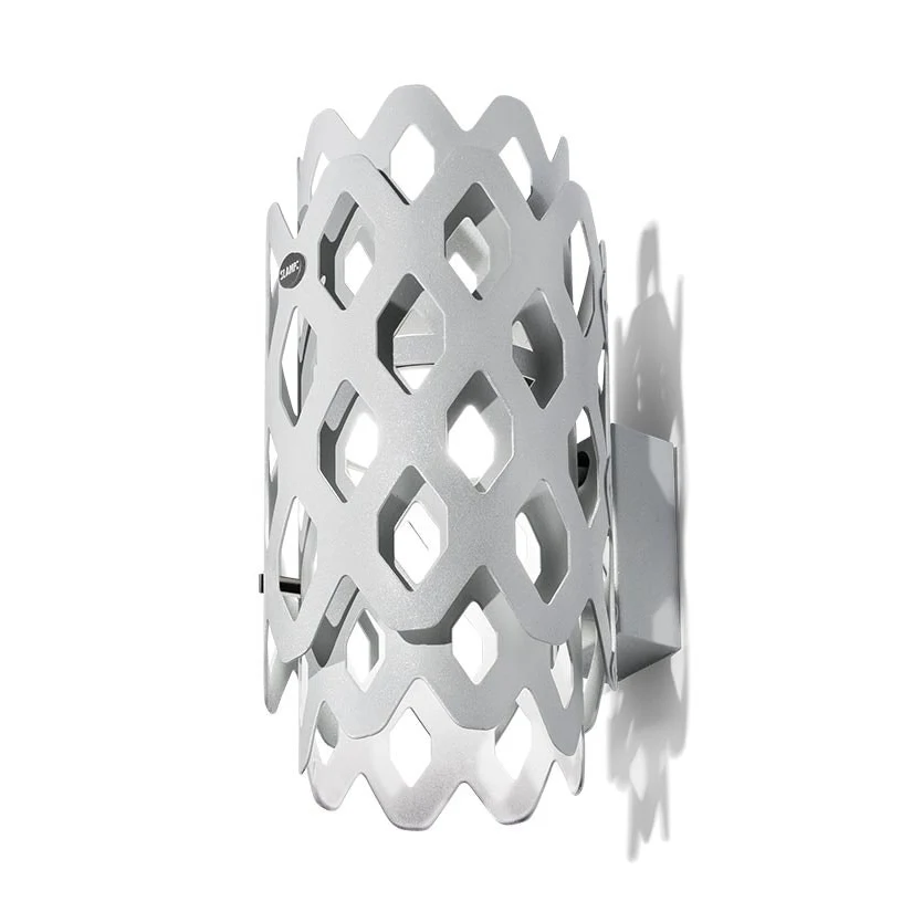 Charlotte Outdoor Applique - Slamp - kinkiet zewnętrzny – kolor Jasnoszary (nr kat. CHRWM00LGR000LDOUDEU)