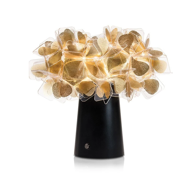 Clizia Mama Non Mama Battery - Slamp - lampa stołowa – kolor złoty / czarny (nr kat. CLIT000GNM000BDBLBEU)